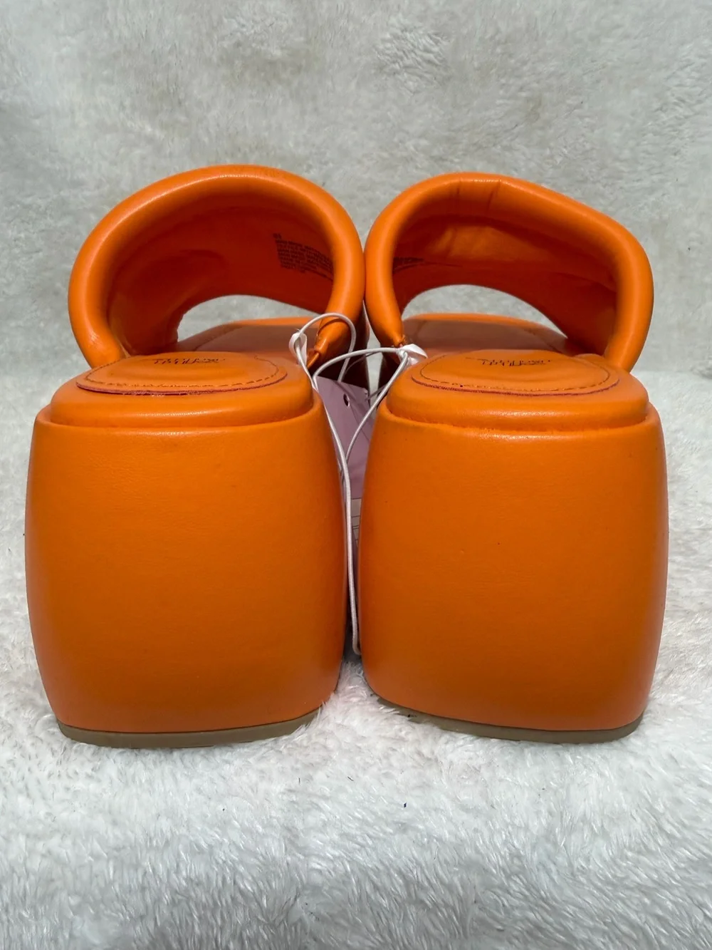 Wild Fable Neon Orange Platform Chunky Slide Sandals Size 8.5 New